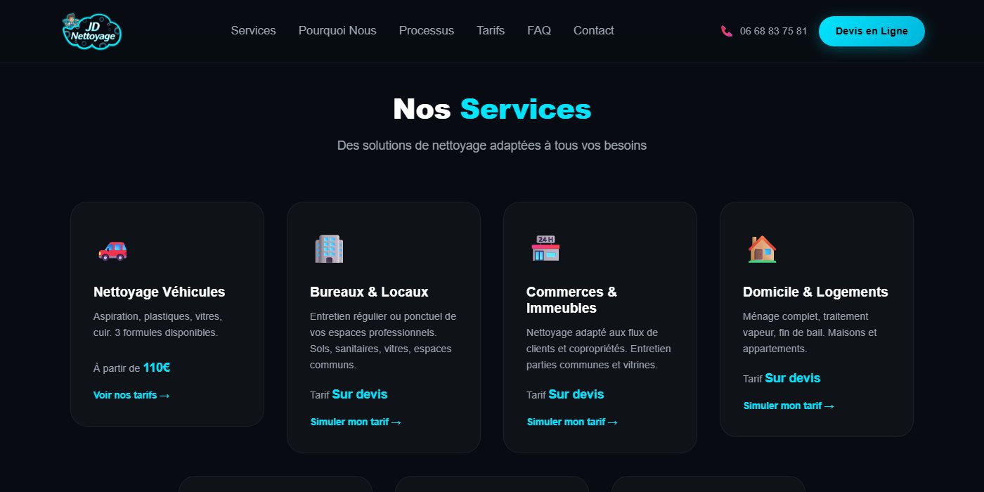 JD Nettoyage — les prestations
